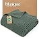 blunique Waffle Knit Throw Blanket Luxury Cozy Chunky Knit Throw Blanket for Couch 50 x 60 Inch Thick UltraSoft Feather Yarn Knitted Blanket for Sofa Bed Home Decor Sage