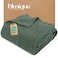 blunique Waffle Knit Throw Blanket Luxury Cozy Chunky Knit Throw Blanket for Couch 50 x 60 Inch Thick UltraSoft Feather Yarn Knitted Blanket for Sofa Bed Home Decor Sage