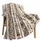 Zadaling Boho Beige Throw Blanket Fleece Blanket for Couch Vintage Tribe African Texture Soft Microfiber Fuzzy Cozy Lightweight Blankets for Home Bed Sofa All Season 40 x 50 Inch