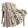 Zadaling Boho Beige Throw Blanket Fleece Blanket for Couch Vintage Tribe African Texture Soft Microfiber Fuzzy Cozy Lightweight Blankets for Home Bed Sofa All Season 40 x 50 Inch