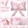 Colingmill Bow Shaped Throw Pillow 24 Inch Large Pink and White Chinoiserie Floral Pillow Decorative Coquette Fancy Decor for Sofa Bed Couch Living Room