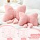 Mepherl Pink Bow Pillow12 Bow Shaped Pillow with Faux Rabbit FurSoft Bow Throw Pillows Aesthetic Bow Decorative Pillows for Bed Sofa Couch Home Decor
