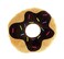 Snuggle Stuffs Sprinkles Donut 14 Plush Throw Pillow Chocolate