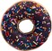 HYSEAS Round Throw Pillow 14 Inch Chocolate Donut 3D Digital Print Decorative Comfortable Soft Plush Funny Food Shaped Pillow Light Weight Seat Pad Cushion for Couch Chair Floor Sofa