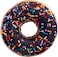 HYSEAS Round Throw Pillow 14 Inch Chocolate Donut 3D Digital Print Decorative Comfortable Soft Plush Funny Food Shaped Pillow Light Weight Seat Pad Cushion for Couch Chair Floor Sofa