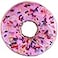 HYSEAS Round Throw Pillow 14 Inch Pink Donut 3D Digital Print Decorative Comfortable Soft Plush Funny Food Shaped Pillow Light Weight Seat Pad Cushion for Couch Chair Floor Sofa
