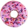 HYSEAS Round Throw Pillow 14 Inch Pink Donut 3D Digital Print Decorative Comfortable Soft Plush Funny Food Shaped Pillow Light Weight Seat Pad Cushion for Couch Chair Floor Sofa