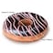 HYSEAS Round Throw Pillow 14 Inch Chocolate Pink Donut 3D Digital Print Decorative Comfortable Soft Plush Funny Food Shaped Pillow Light Weight Seat Pad Cushion for Couch Chair Floor Sofa