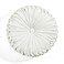 Lush Decor Round Pleated Soft Velvet Decorative Throw Pillow 1 Count 15 Diameter White Plush Round Pillow Seat Cushion Decorative Pillows For Bed Couch Or Chair