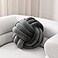 Sioloc Soft Knot Ball PillowsRound Throw Pillow Cushion Home Decoration Plush PillowThrow Knotted Pillow Handmade Round Plush Pillow106inchesDark Grey