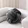 Sioloc Soft Knot Ball PillowsRound Throw Pillow Cushion Home Decoration Plush PillowThrow Knotted Pillow Handmade Round Plush Pillow106inchesDark Grey