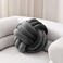 Sioloc Soft Knot Ball PillowsRound Throw Pillow Cushion Home Decoration Plush PillowThrow Knotted Pillow Handmade Round Plush Pillow106inchesDark Grey