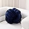 Sioloc Soft Knot Ball PillowsRound Throw Pillow Cushion Home Decoration Plush PillowThrow Knotted Pillow Handmade Round Plush Pillow78inchesNavy