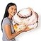 Much Comfort 22 3D Gooey Cinnamon Bun Throw Pillow Made with Super Soft Ultra Premium Fabric Cute Comfortable Plush Stuffed Round Squishy Cushion for Home Decor Best Funny Gift Medium