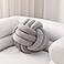 Sioloc Soft Knot Ball PillowsRound Throw Pillow Cushion Home Decoration Plush PillowThrow Knotted Pillow Handmade Round Plush Pillow78inchesGrey