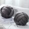 Namalu 2 Pieces Knot Ball Pillows Round Plush Aesthetic Cushion Pillows Soft Stress Relieving Cute Decorative Knotted Pillows for Kids Bed Sofa Bedroom Decor Dark Gray 787 Inches