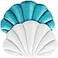 Qunclay 2 Pcs Seashell Pillow Soft Seashell Shaped Accent Throw Pillows Cute Decorative Beach Ocean Pillow Cushion for Couch Bed Sofa Living Room Bedroom Room Decor White Light Blue 158 x 98 Inch