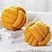 Namalu 2 Pcs Knot Pillows Decorative Round Ball Throw Plush Pillows Boucle Knotted Circle Soft Pillows Cushion for Room Sofa Home Bed Floor11 InchTurmeric