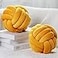 Namalu 2 Pcs Soft Knot Pillow Ball Decorative Round Throw Soft Knotted Plush Pillows Handmade Stuffed Ball Pillows Cushion for Bedroom Sofa Couch Home Decor787 InchesGinger Yellow
