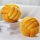 Namalu 2 Pcs Soft Knot Pillow Ball Decorative Round Throw Soft Knotted Plush Pillows Handmade Stuffed Ball Pillows Cushion for Bedroom Sofa Couch Home Decor787 InchesGinger Yellow