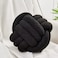 Uvvyui Knot Pillow Ball Soft Home Decorative Pillows Round Throw Pillow Handmade Knotted Plush Pillow Round Boucle Pillow Cushion 86 Inches Black