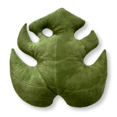 Green Philosophy Co Monstera Leaf Pillow Mossy Earth Large Soft PlantShaped Plush Cushion for Couch Bed or Reading Nook Cute Unique NatureInspired Decor Throw Pillow