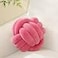 Sioloc Soft Knot Ball PillowsRound Throw Pillow Cushion Home Decoration Plush PillowThrow Knotted Pillow Handmade Round Pillow78inchesRose red