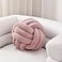 Sioloc Soft Knot Ball PillowsRound Throw Pillow Cushion Home Decoration Plush PillowThrow Knotted Pillow Handmade Round Plush Pillow106inchesBlush