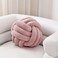 Sioloc Soft Knot Ball PillowsRound Throw Pillow Cushion Home Decoration Plush PillowThrow Knotted Pillow Handmade Round Plush Pillow106inchesBlush