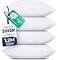 Utopia Bedding Throw Pillows Set of 4 White 14 x 20 Inches Down Alternative Pillows for Bed Sofa and Couch Fluffy Decorative Stuffer Pillow for Indoors Outdoors