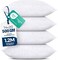 Utopia Bedding Throw Pillows Set of 4 White 14 x 20 Inches Down Alternative Pillows for Bed Sofa and Couch Fluffy Decorative Stuffer Pillow for Indoors Outdoors