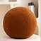 Gerlisay Boucle Ball Pillow Caramel 118 Round Sphere Plush Throw