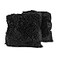 Sweet Home Collection Plush Pillow Faux Fur Soft and Comfy Throw Pillow 2 Pack Black