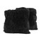 Sweet Home Collection Plush Pillow Faux Fur Soft and Comfy Throw Pillow 2 Pack Black