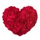 JWH Heart Flower Throw Pillow Covers Decorative Floral Shaped Accent Cushion Soft Pillowcase for Sofa Couch Living Room Bed Chair 14x16 Inches Red