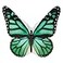 JWH 3D Butterfly Pillow Decorative Animal Throw Pillow Aesthetic Stuffed Plush Accent Pillow Case Colorful Pillowcase Cute Cushion Bed Couch Bedroom 13x15 Inch Black Green