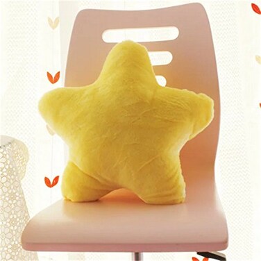Jackcsale Star Shaped Plush Pillow Cute 3D Throw Pillow for Bedroom Sofa Chair Aesthetic Decorative Cushion Yellow