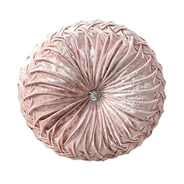 HLOVME Decorative Round Throw Pillow for Couch Bed Living Room Small Floor Pillow Cushion for Adults Kids 137 A01Pink