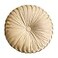 Teieas Round Throw Pillow Velvet Home Decoration Pleated Round Pillow Cushion for Couch Chair Bed Car Apricot