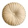 Teieas Round Throw Pillow Velvet Home Decoration Pleated Round Pillow Cushion for Couch Chair Bed Car Apricot