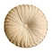 Teieas Round Throw Pillow Velvet Home Decoration Pleated Round Pillow Cushion for Couch Chair Bed Car Apricot