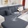 hyha Waterproof Couch Cushion Covers Stretch Magic Sofa Covers Washable Thick Jacquard Fabric Waterproof Sofa Couch Covers for 3 Cushion Couch Sofa for Pets 3 Packs Grey
