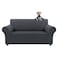 Asnomy Sofa Covers for 2 Cushion Couch Stretch loveseat Covers Slipcovers Pet Protector Furniture Covers for Dogs Cats Spandex Jacquard Fabric Small Checks MediumCharcoal Ash