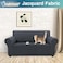 Asnomy Sofa Covers for 2 Cushion Couch Stretch loveseat Covers Slipcovers Pet Protector Furniture Covers for Dogs Cats Spandex Jacquard Fabric Small Checks MediumCharcoal Ash