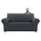 Asnomy Sofa Covers for 2 Cushion Couch Stretch loveseat Covers Slipcovers Pet Protector Furniture Covers for Dogs Cats Spandex Jacquard Fabric Small Checks MediumCharcoal Ash