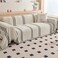 DREAMINGO Couch Cover Reversible Chenille Loveseat Sofa Covers for Dogs Pets Dark Grey Couch Protector for 2 Cushion Couch Sofa Vertical Stripe Jacquard Sofa Slipcover Sectional 71x118