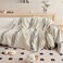 DREAMINGO Couch Cover Reversible Chenille Loveseat Sofa Covers for Dogs Pets Dark Grey Couch Protector for 2 Cushion Couch Sofa Vertical Stripe Jacquard Sofa Slipcover Sectional 71x118