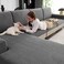 Eertop Couch Cushion Covers for Sectional Sofa Wear Resistant Stretch Sofa Slipcovers for Sofa Universal Cushion Protector Washable Elastic Couch Seat Cover for Pets Dark Gray 1 Back Cover