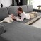Eertop Couch Cushion Covers for Sectional Sofa Wear Resistant Stretch Sofa Slipcovers for Sofa Universal Cushion Protector Washable Elastic Couch Seat Cover for Pets Dark Gray 1 Back Cover