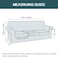 FantasDecor 4 Piece Sofa Velvet Couch Covers for 3 Cushion Stretch Slipcover with Individual Seat Cushion Elastic Furniture Protector for Pets Machine Washable Sofa Gray